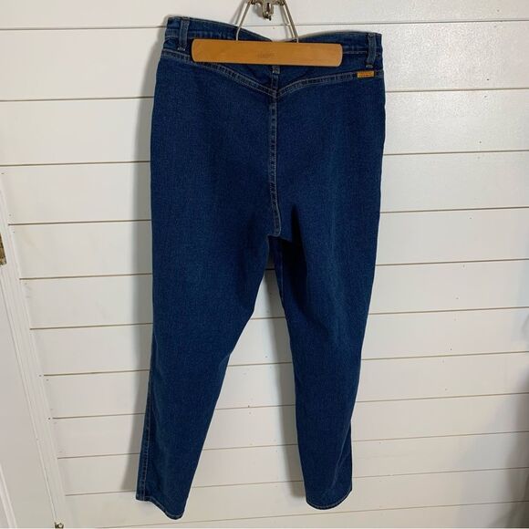 Jordache vintage 80s high rise straight leg mom boyfriend jeans size 14 - Picture 6 of 10